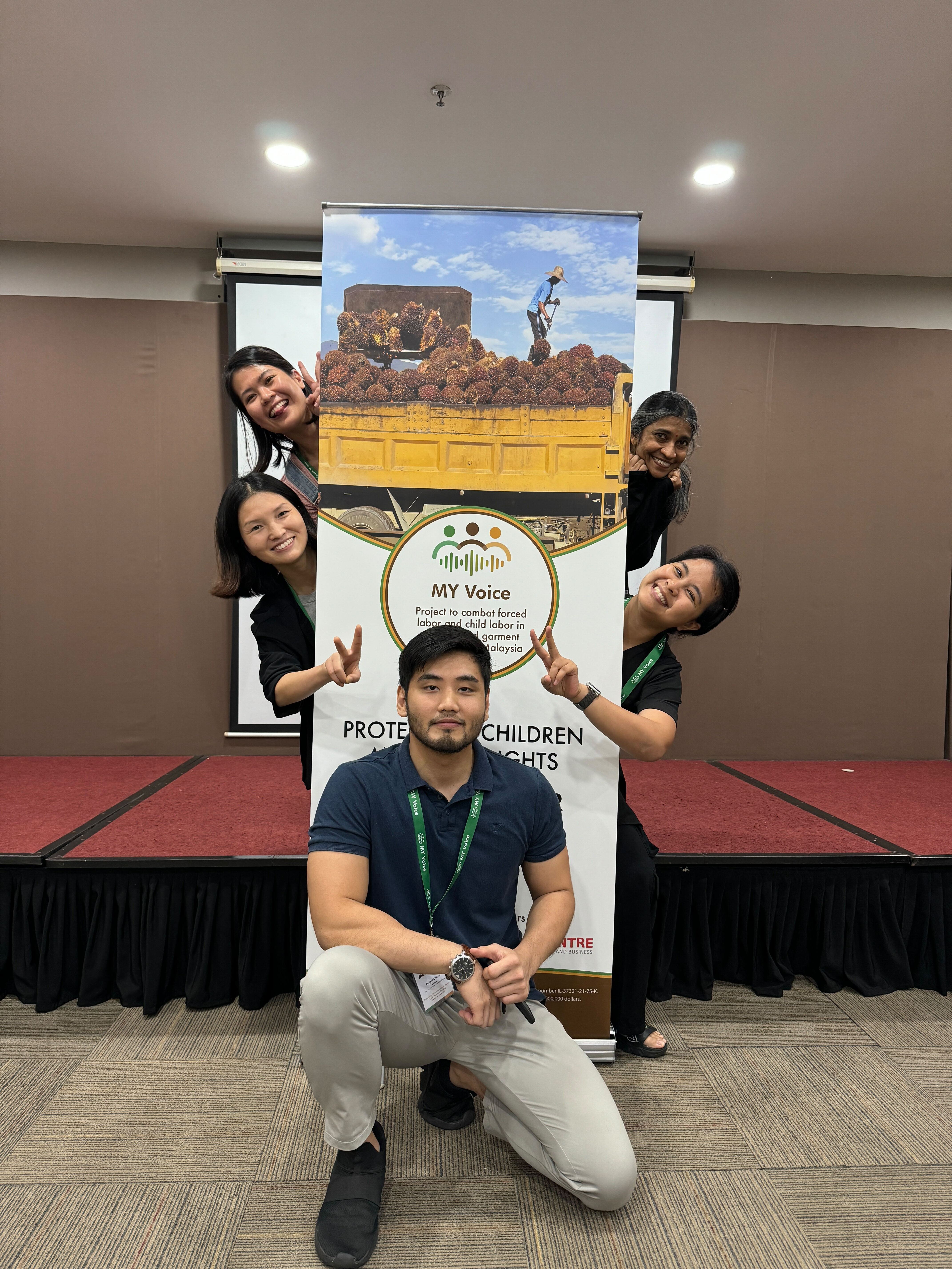 The Centre's MY Voice team during the launch of the Child Rights Action Hub in Malaysia